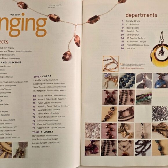 Stringing Magazine Fall 2007 100 Ideas For Making Fabulous Fall Jewelry - Picture 2 of 16
